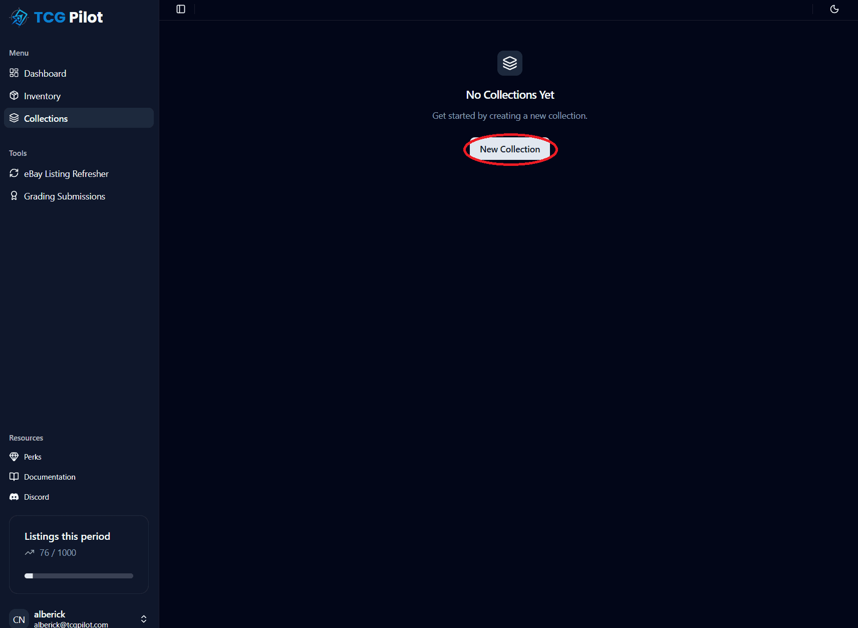 Create Collection dialog